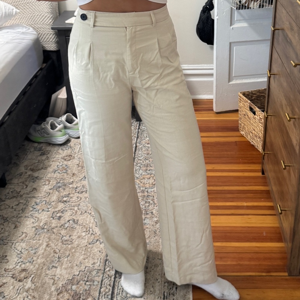 Bershka Light Tan Trousers